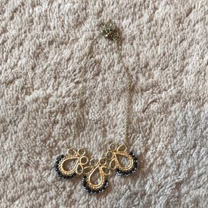 Black and gold statement necklace